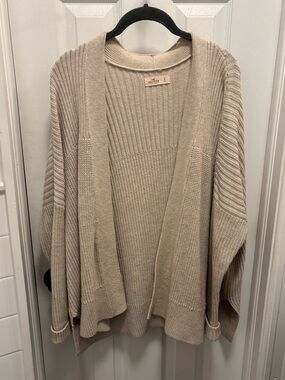 Long Beige Hollister Cardigan